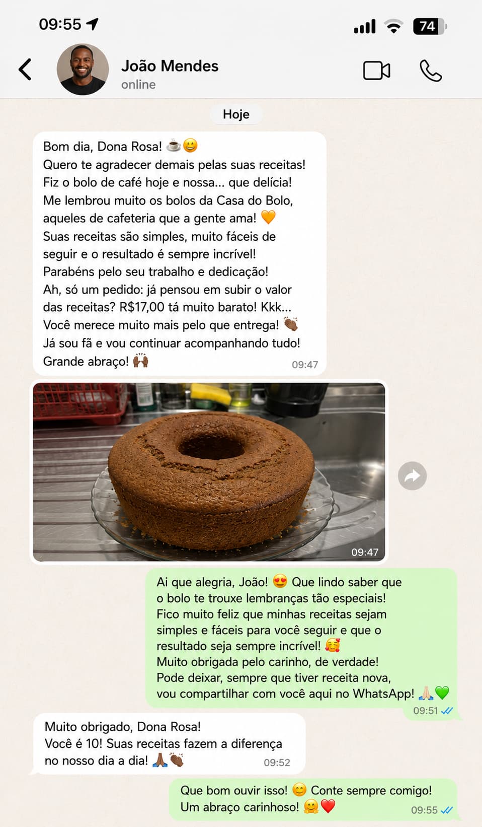 Depoimento preço